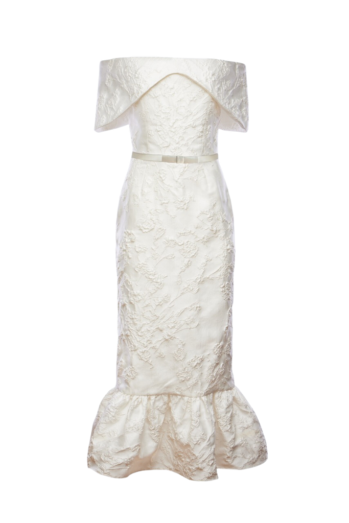 OTM Exclusive: Alex Dress in Ivory Brocade