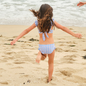 Girl’s Blue Primrose Tie Back Bikini
