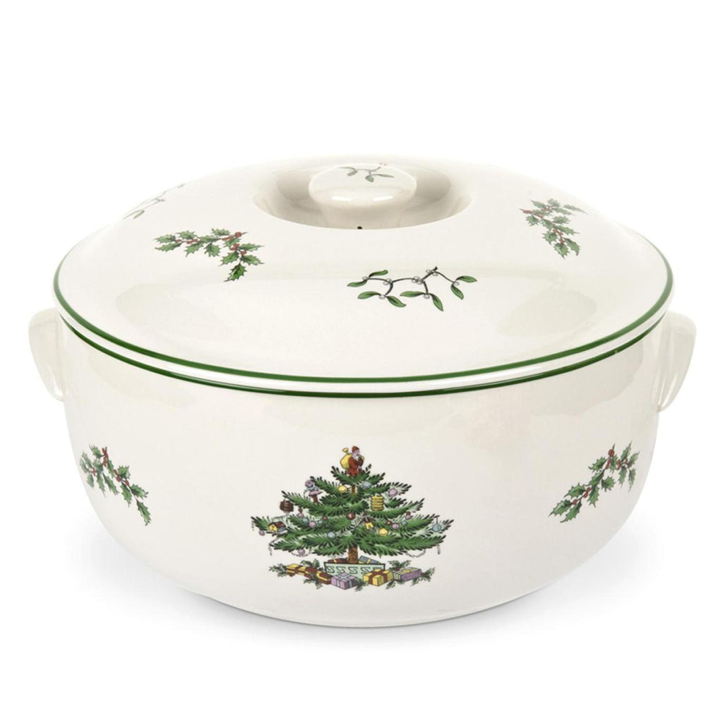 Christmas Tree 2.5 QT. Round Covered Casserole