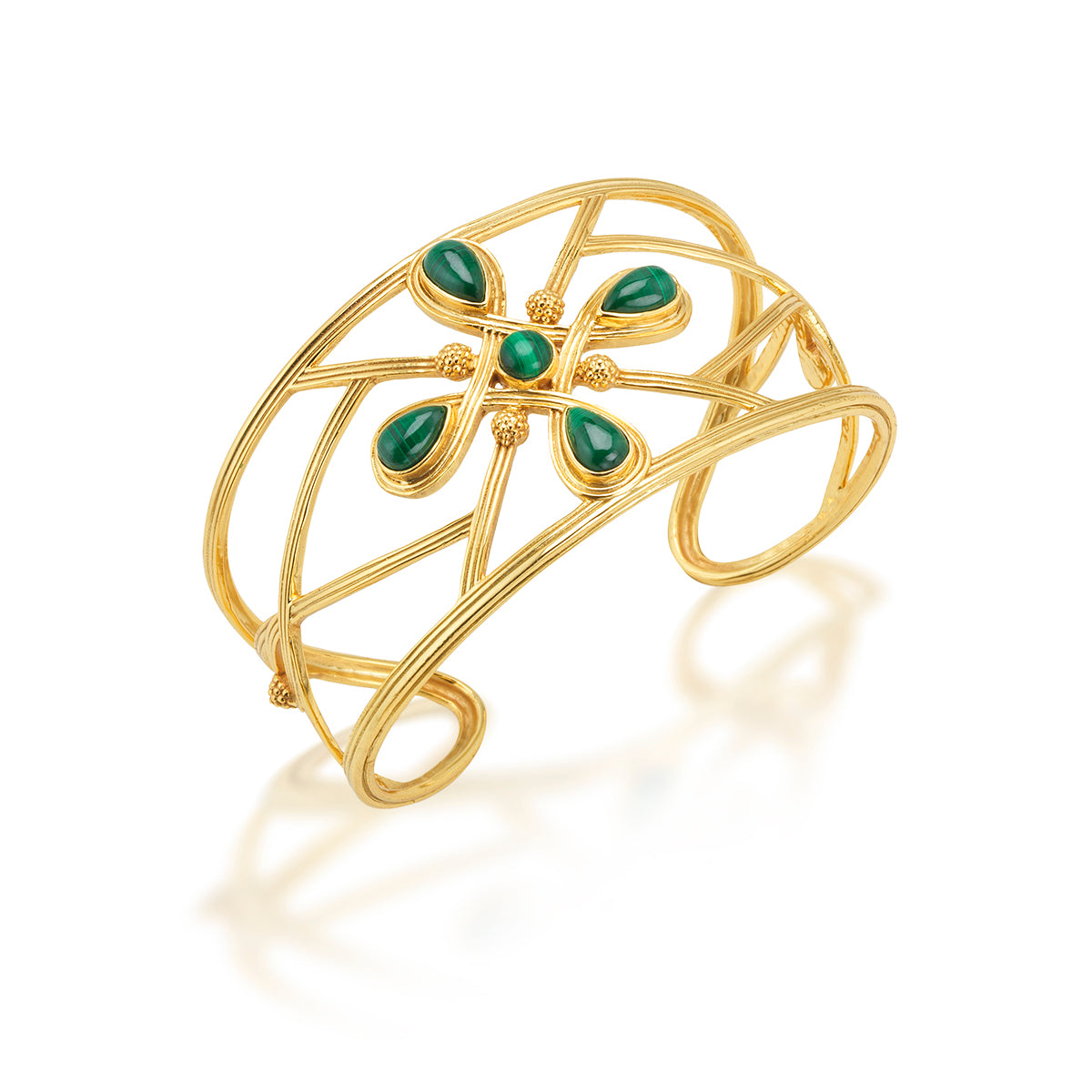 Monique Gem Cuff in Malachite