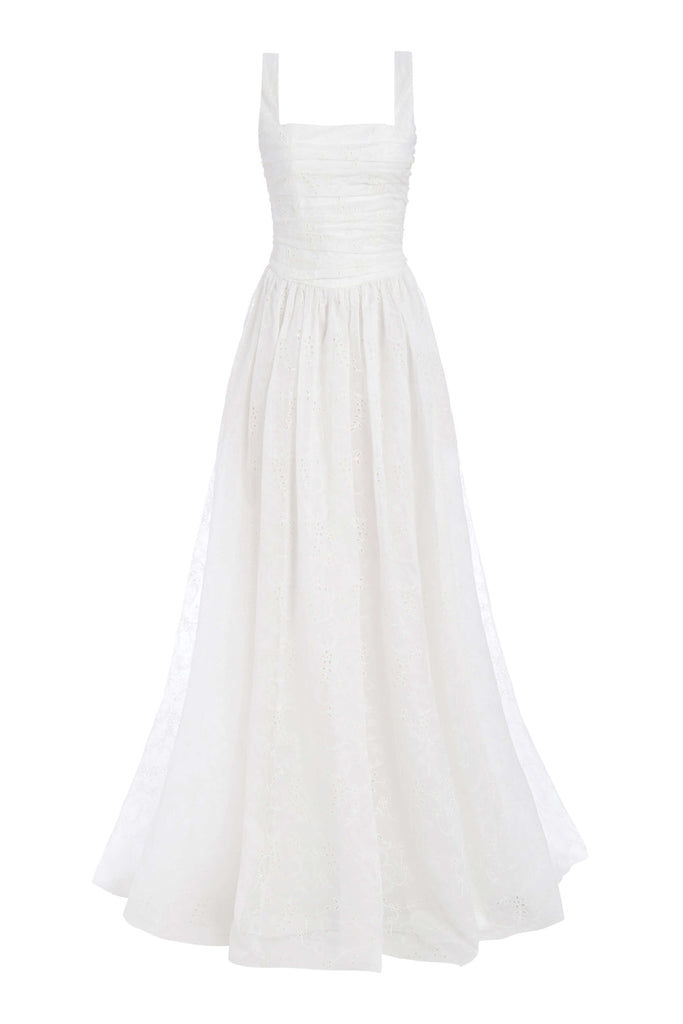 Hippolyta Ivory Floral A-Line Gown