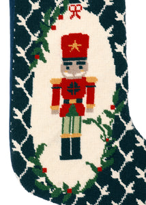 Velvet Cuff Nutcracker Stocking