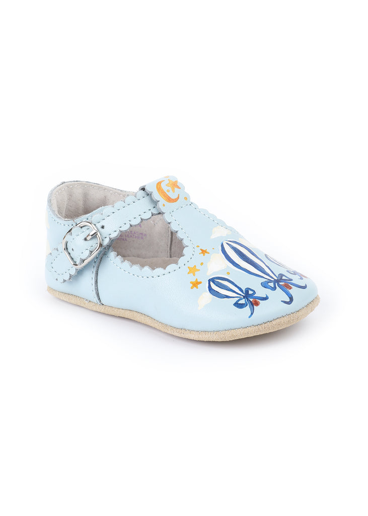 Hot Air Balloon Hand-Painted Baby Shoes