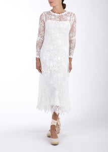 Lumiere Midi Dress in White