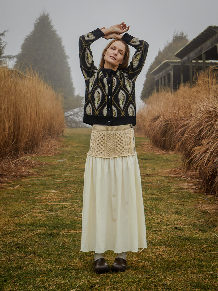 Mekas Knit Combo Drop Waist Skirt Skirt Lingua Franca