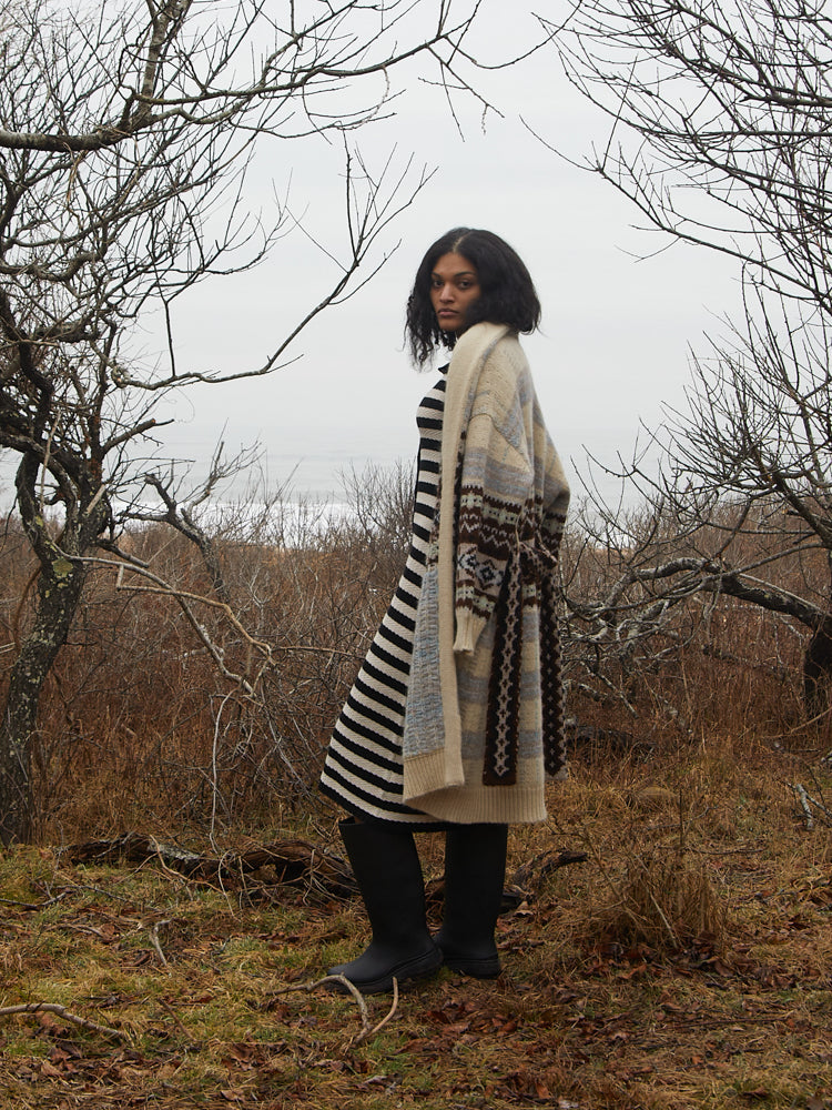Morrissey Textured Stripe Dress Dress Lingua Franca