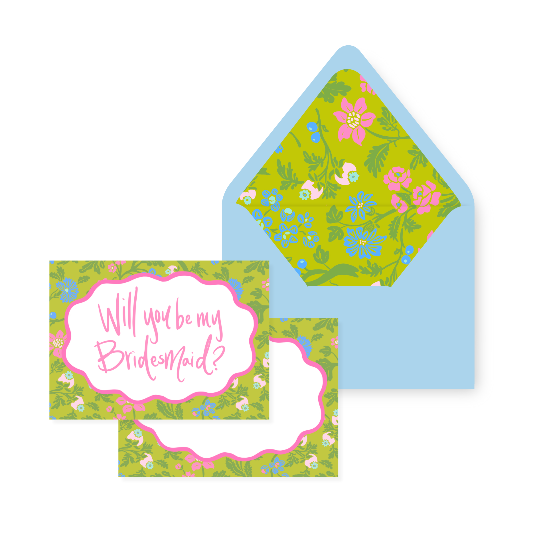Garden Chintz Bridesmaid Proposal Card Set
