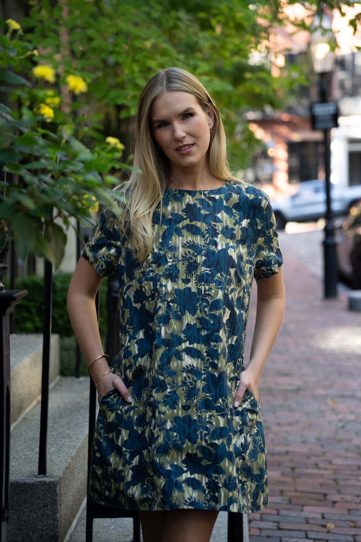 Sandrine Dress in Cinque Terre Navy