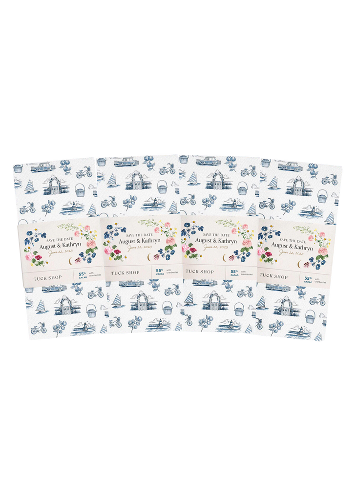 OTM Exclusive: Set of Personalized Nantucket Cranberry Chocolate Bars