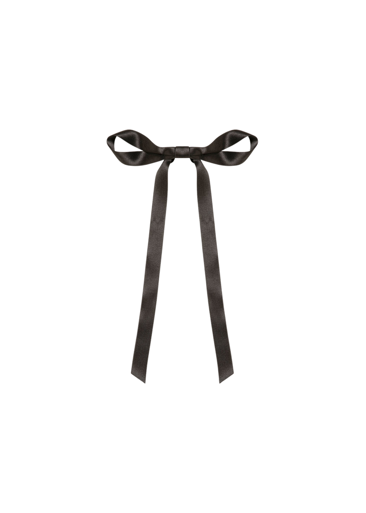 Gretta Bow Barrette in Black