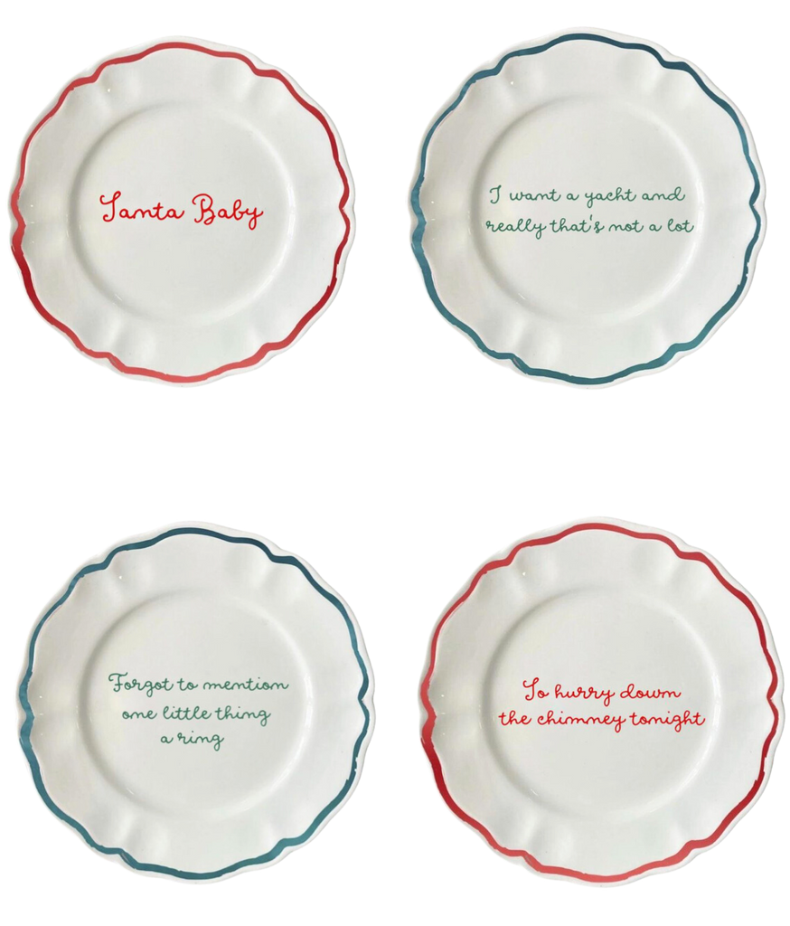 OTM Exclusive: Santa Baby Plates, Set of 4