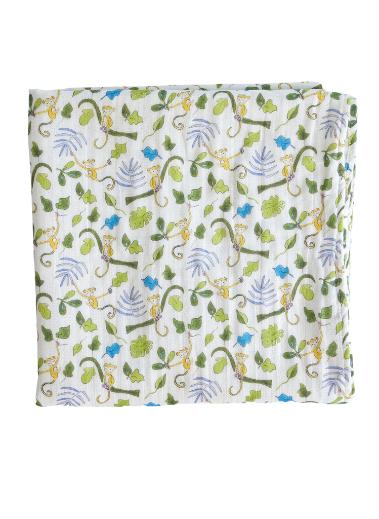 Happy Monkey Shawl Blanket