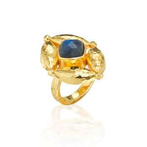 Mystic Eye Ring in Blue Labradorite