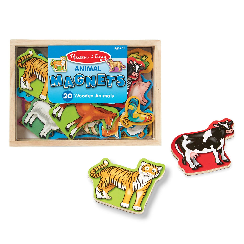 20 Wooden Animal Magnets