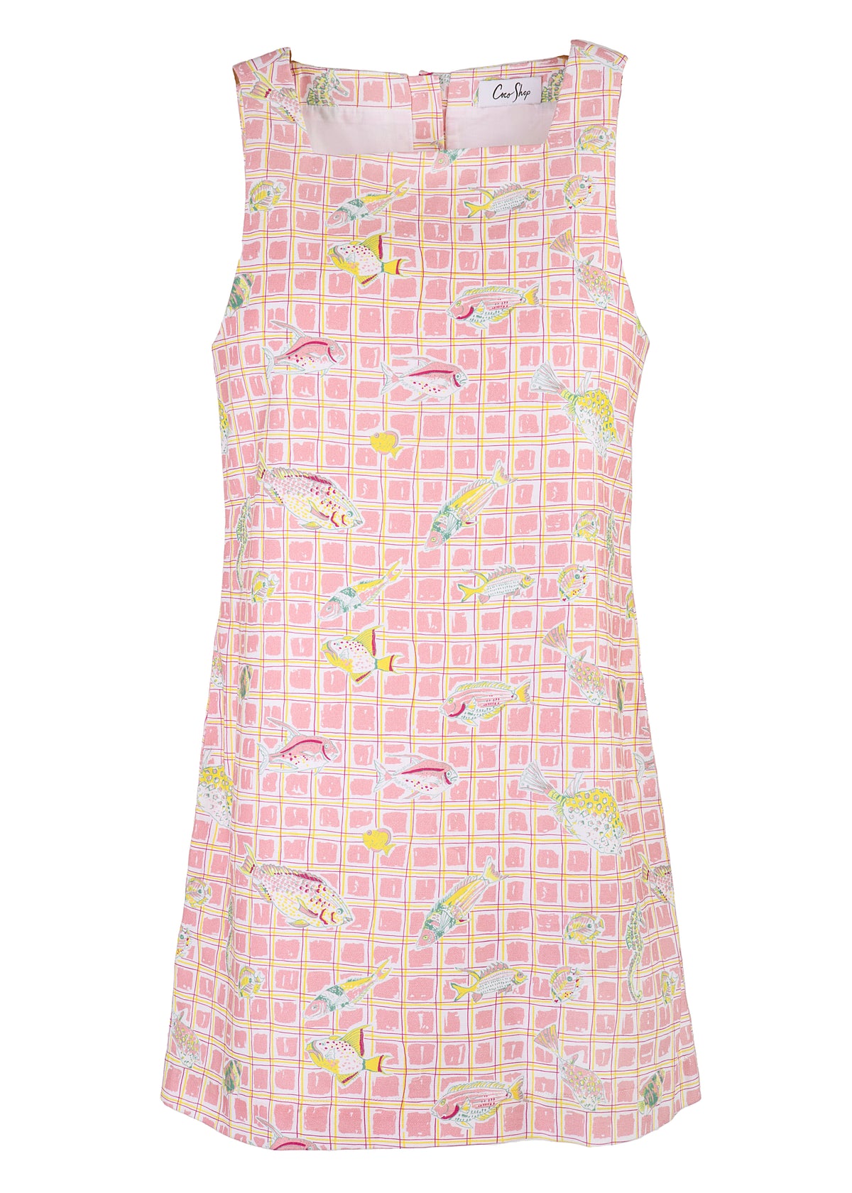 OTM Exclusive: Classic Mini Shift Dress in Pink Fishing Net