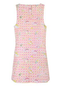 OTM Exclusive: Classic Mini Shift Dress in Pink Fishing Net