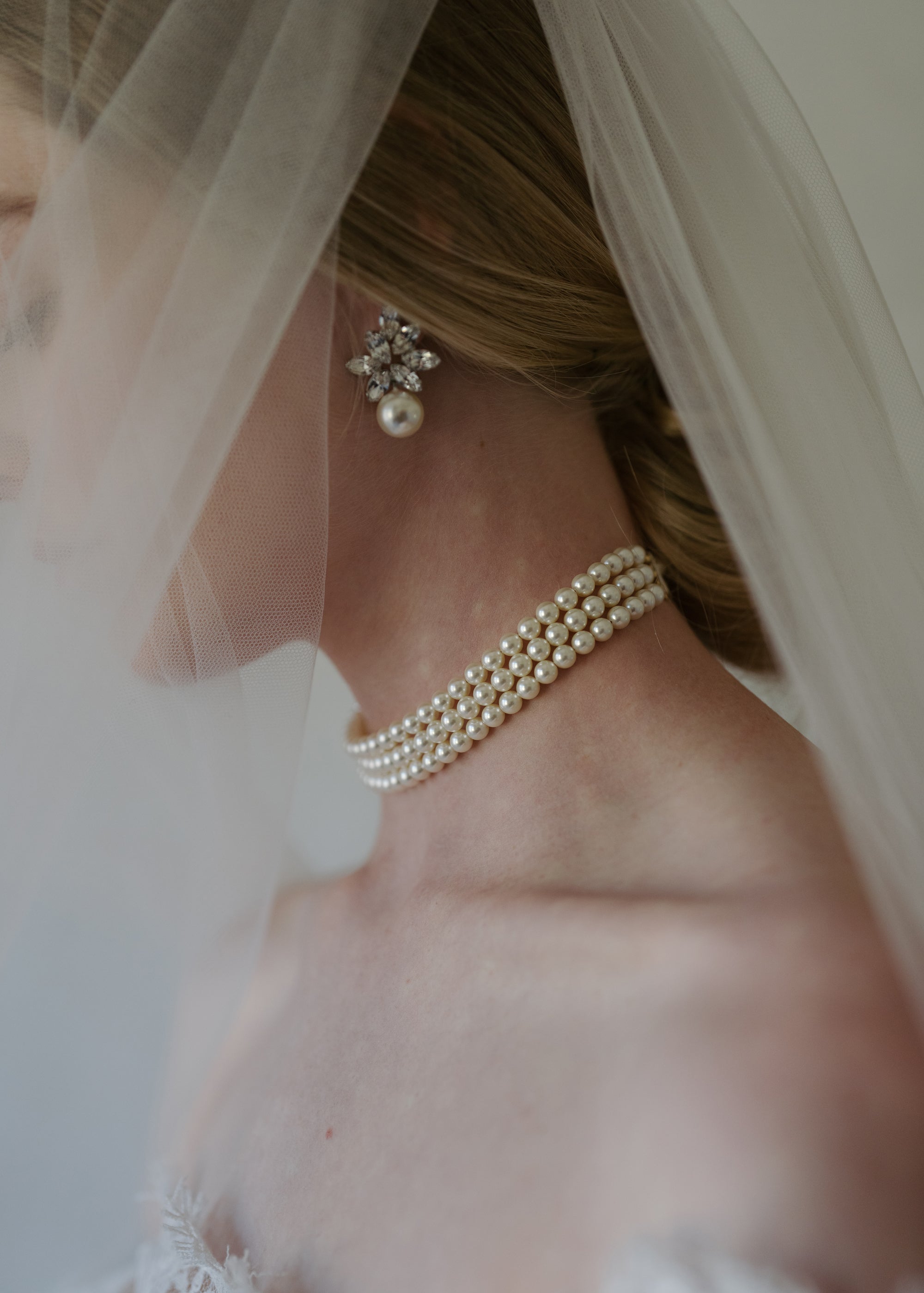 Liza Earrings in Crystal