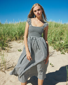 Poppy Dress in Black Gingham