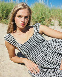 Poppy Dress in Black Gingham