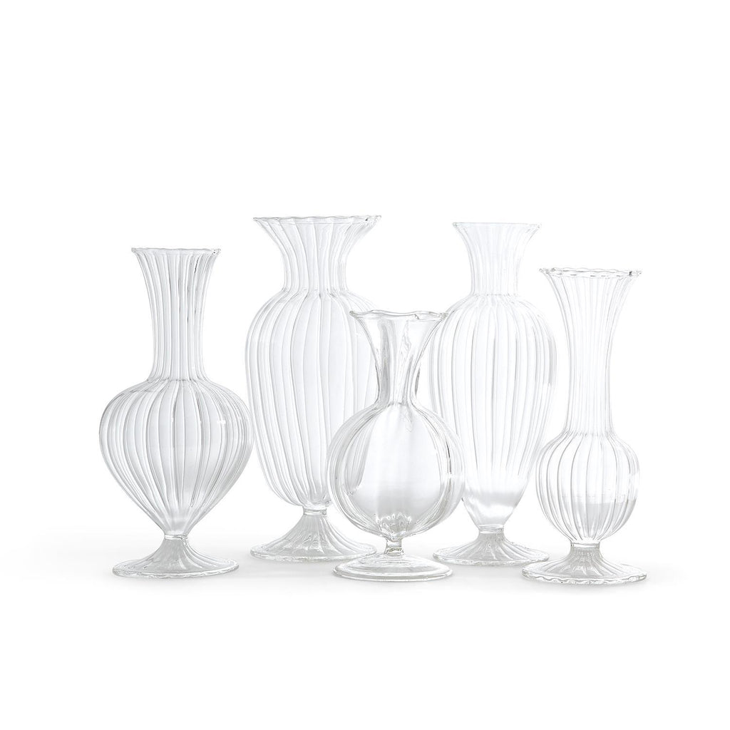 Verre Fluted Vase, Set of 5