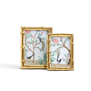 Gold Faux Bamboo Photo Frame, Set of 2