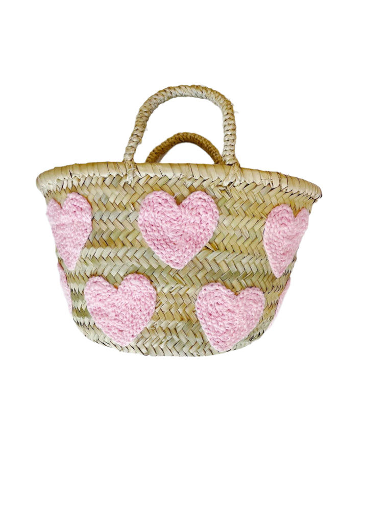 Mini Light Pink Heart Basket