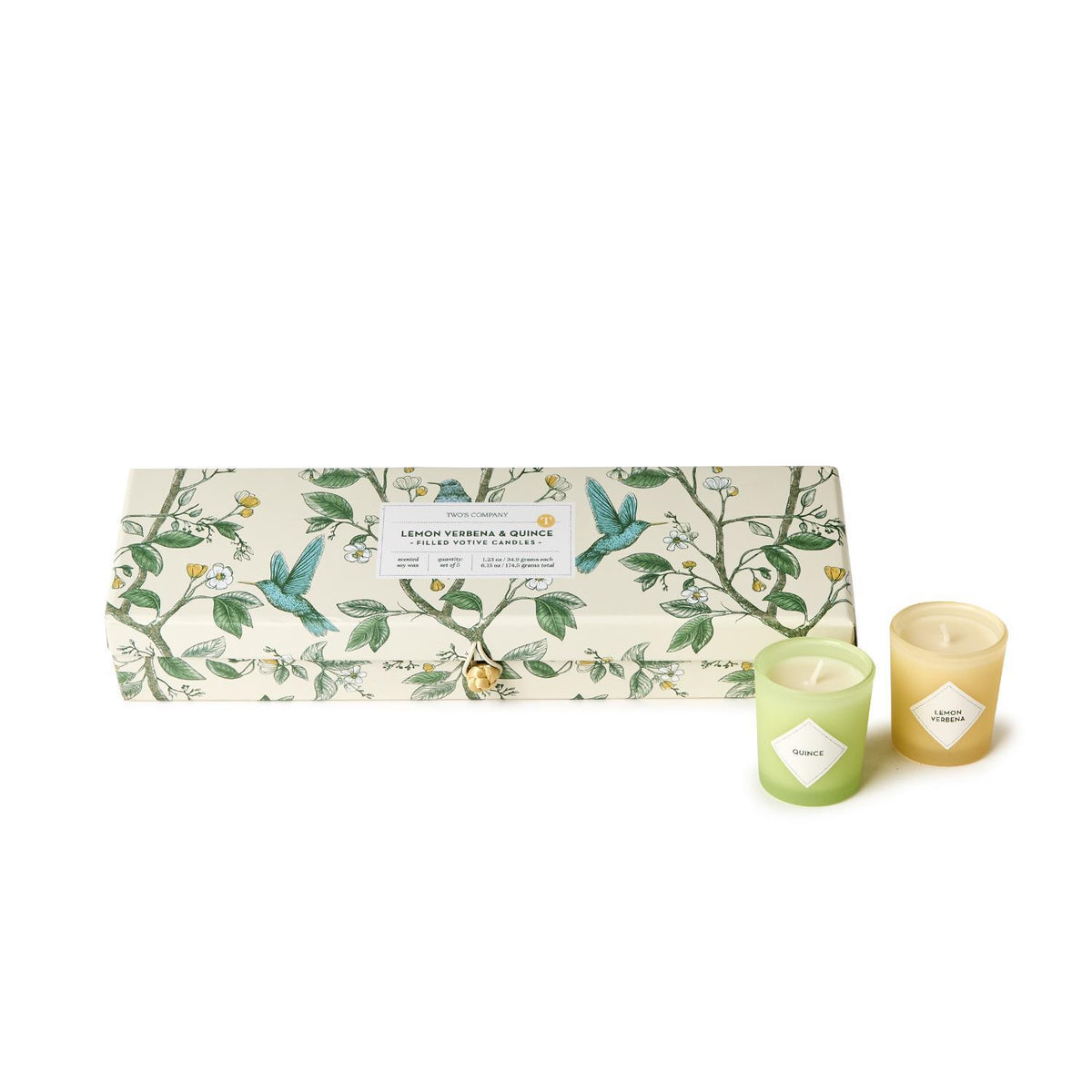 Lemon Verbena and Quince Scented Candles in Gift Box, Set of 5