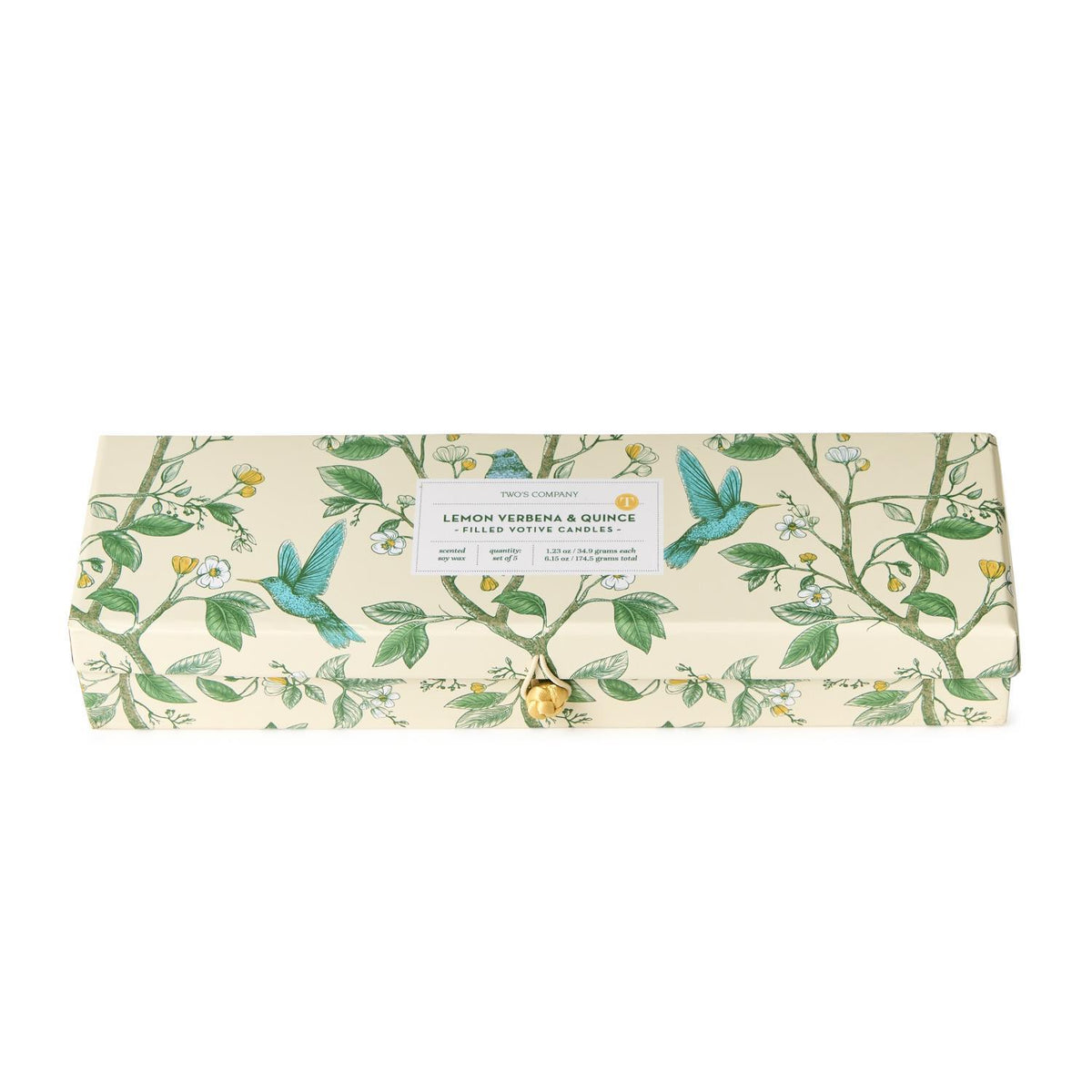 Lemon Verbena and Quince Scented Candles in Gift Box, Set of 5