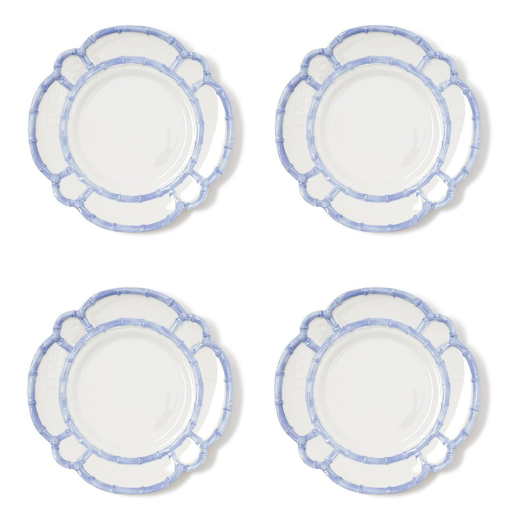 French Blue Bamboo Touch Dinner Plate, Set of 4