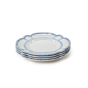French Blue Bamboo Touch Dinner Plate, Set of 4
