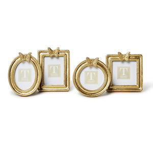 Golden Butterfly Gold Leaf Finish Photo Frames, Set of 4