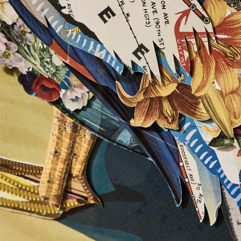 Pelican Paper Collage Wall Art