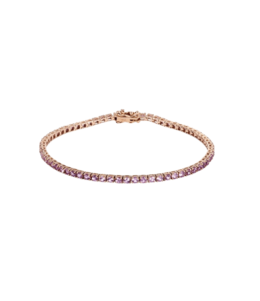 Pink Sapphire Tennis Bracelet