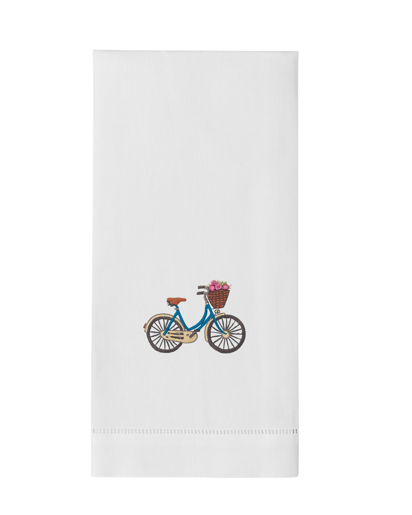 Bicycle Flowers Hand Towel