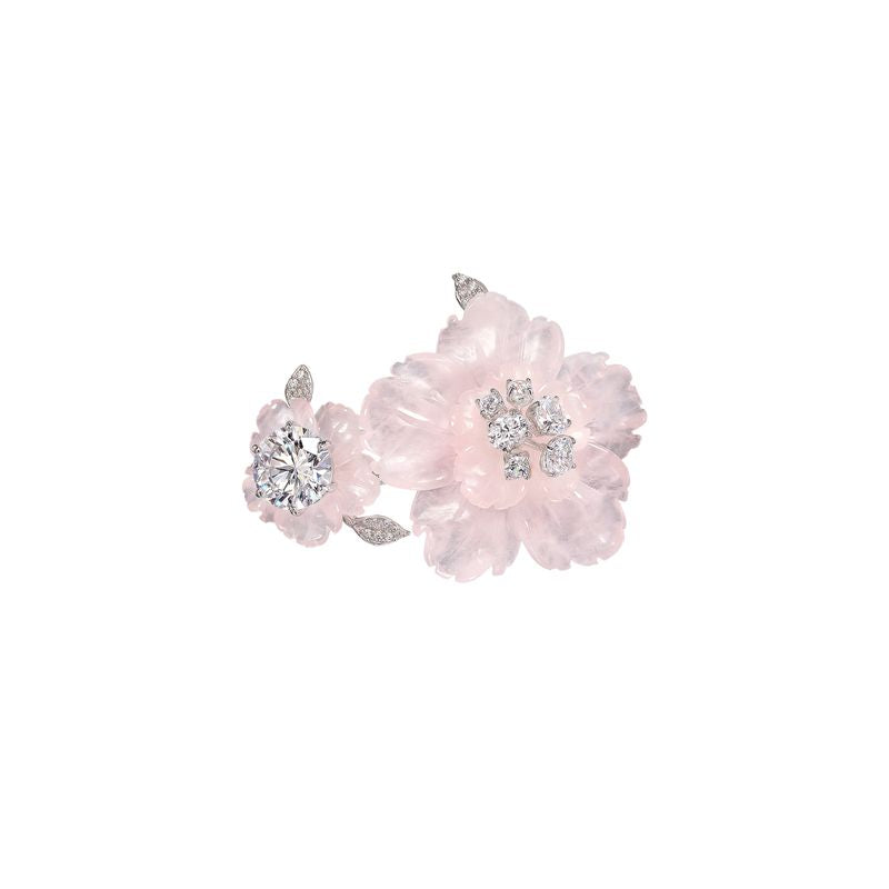 Rose Quartz Sakura Ring