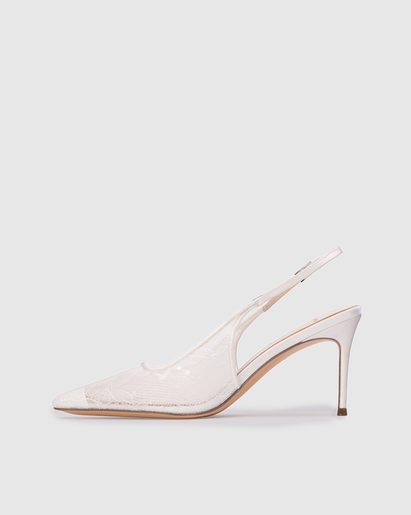 Marina 80 in White Sequin Lace