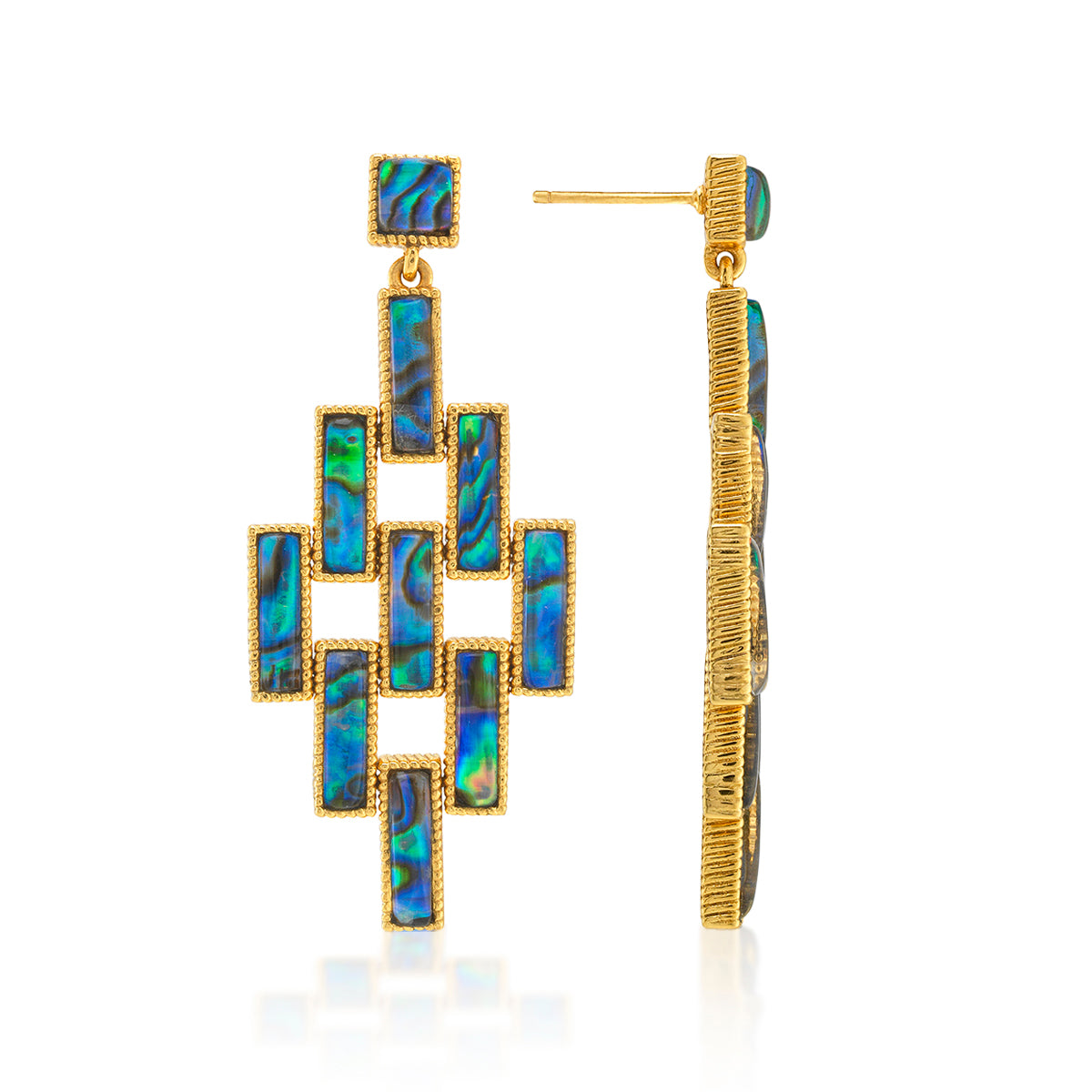 Pathway Post Drop Earrings in Abalone
