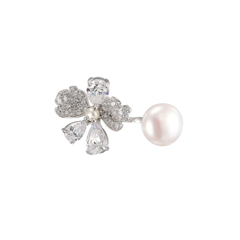 Pearl Snow Rose Ring