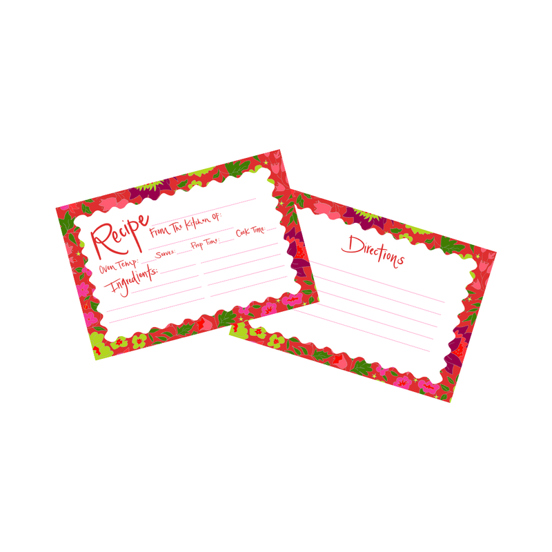 Merry Floral Recipe Cards
