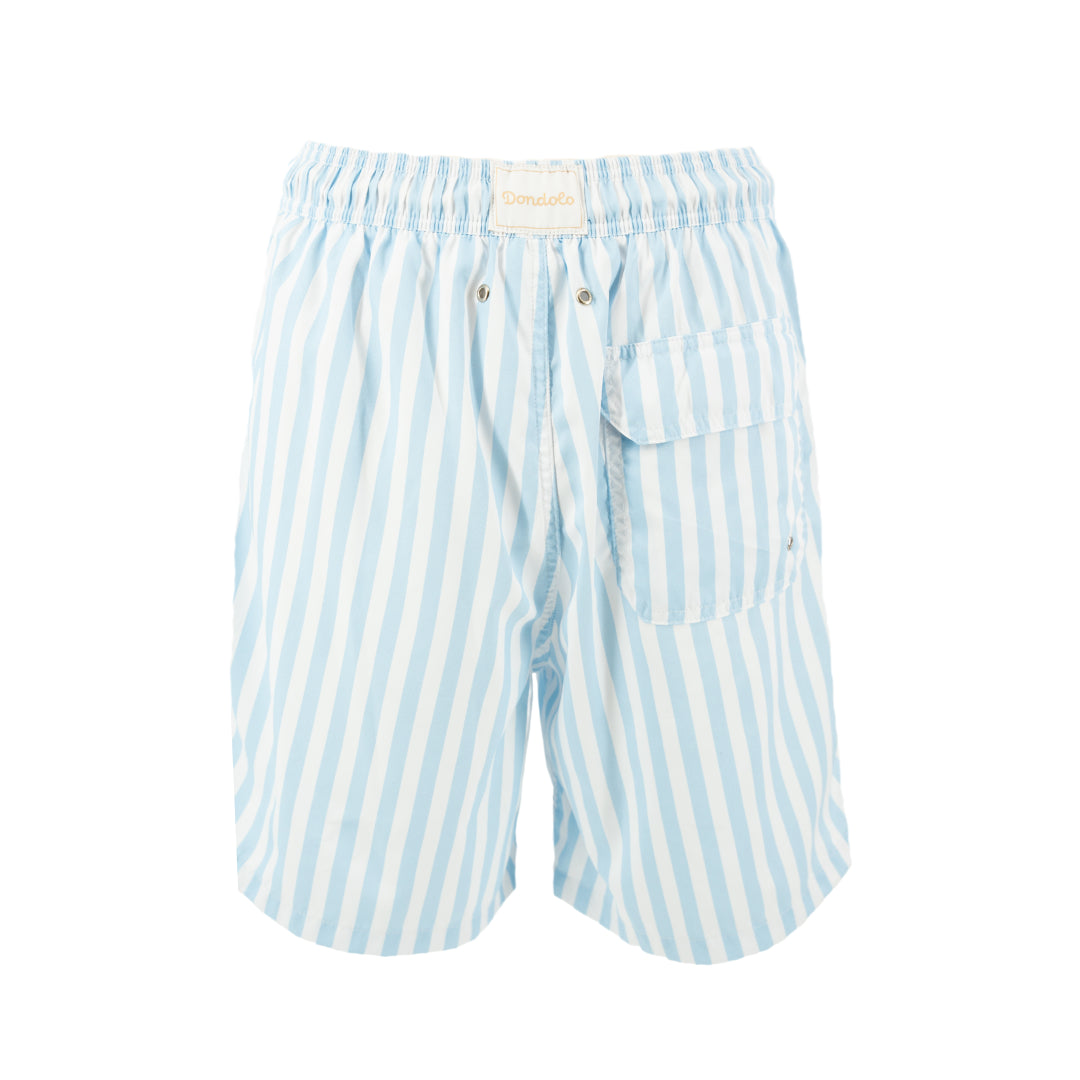 Kyle Boy Swim Trunk in Blue Stripes