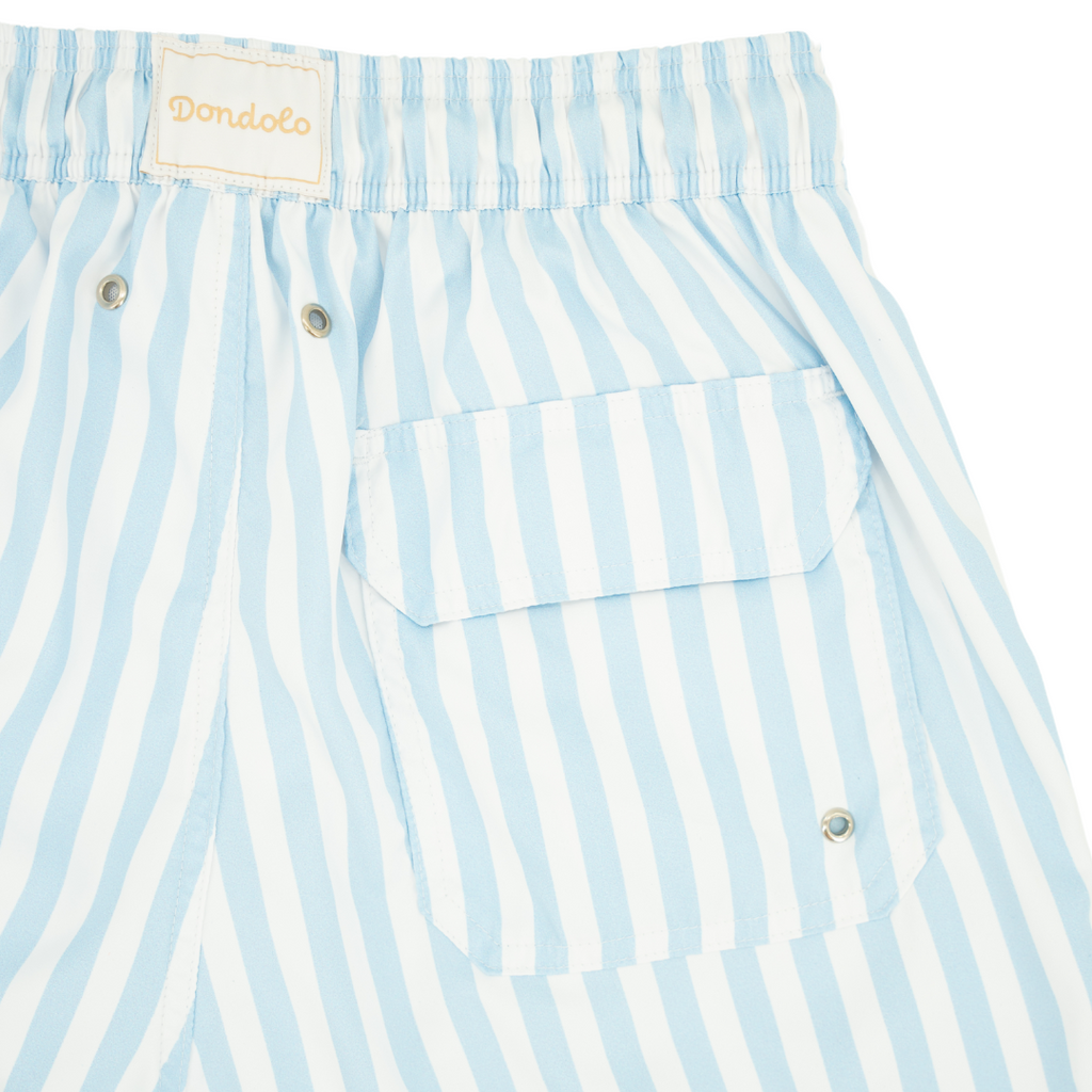 Kyle Boy Swim Trunk in Blue Stripes