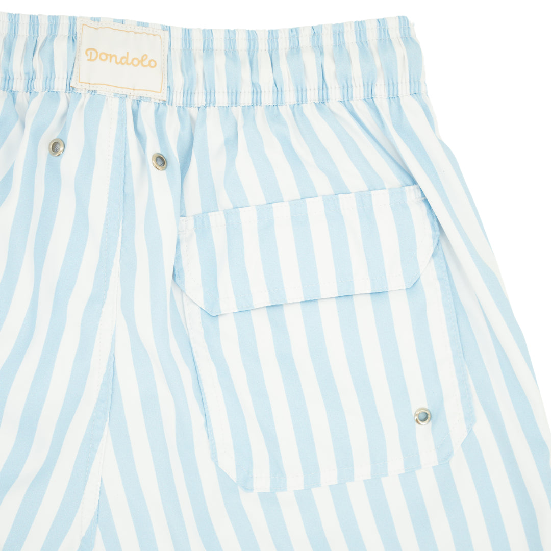 Kyle Boy Swim Trunk in Blue Stripes