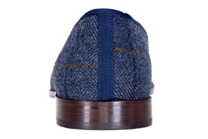 Our Glenshire Navy Plaid Slipper on a white background.