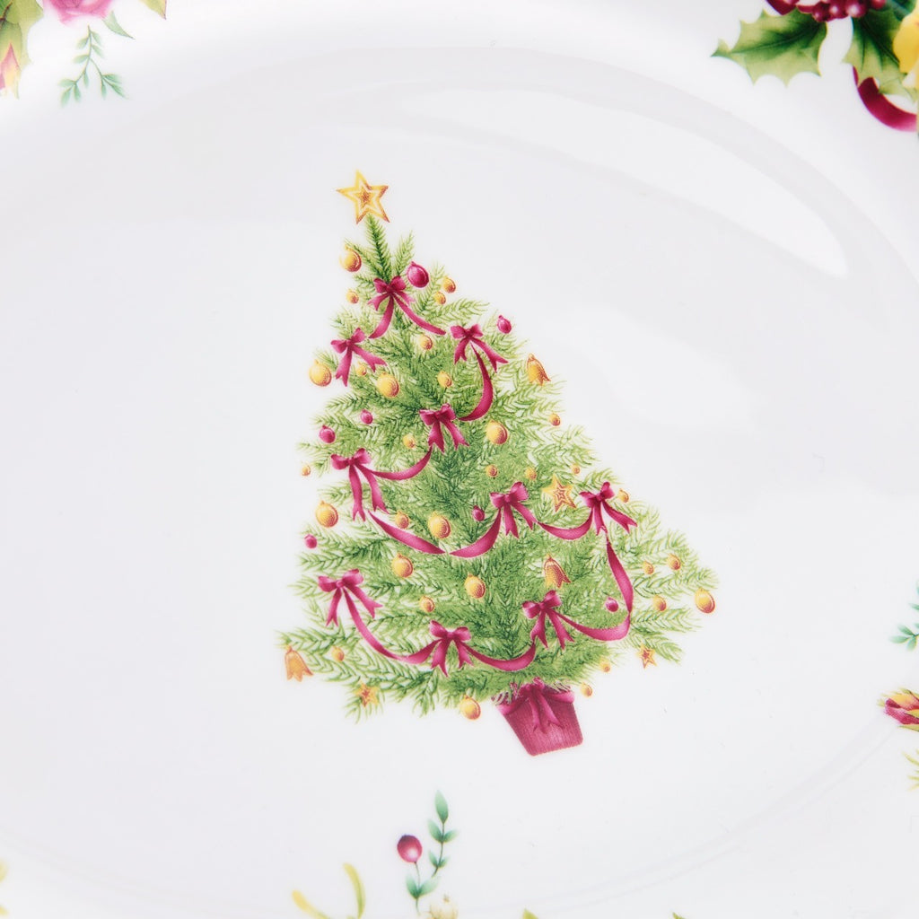 Old Country Roses Christmas Tree Oval Platter