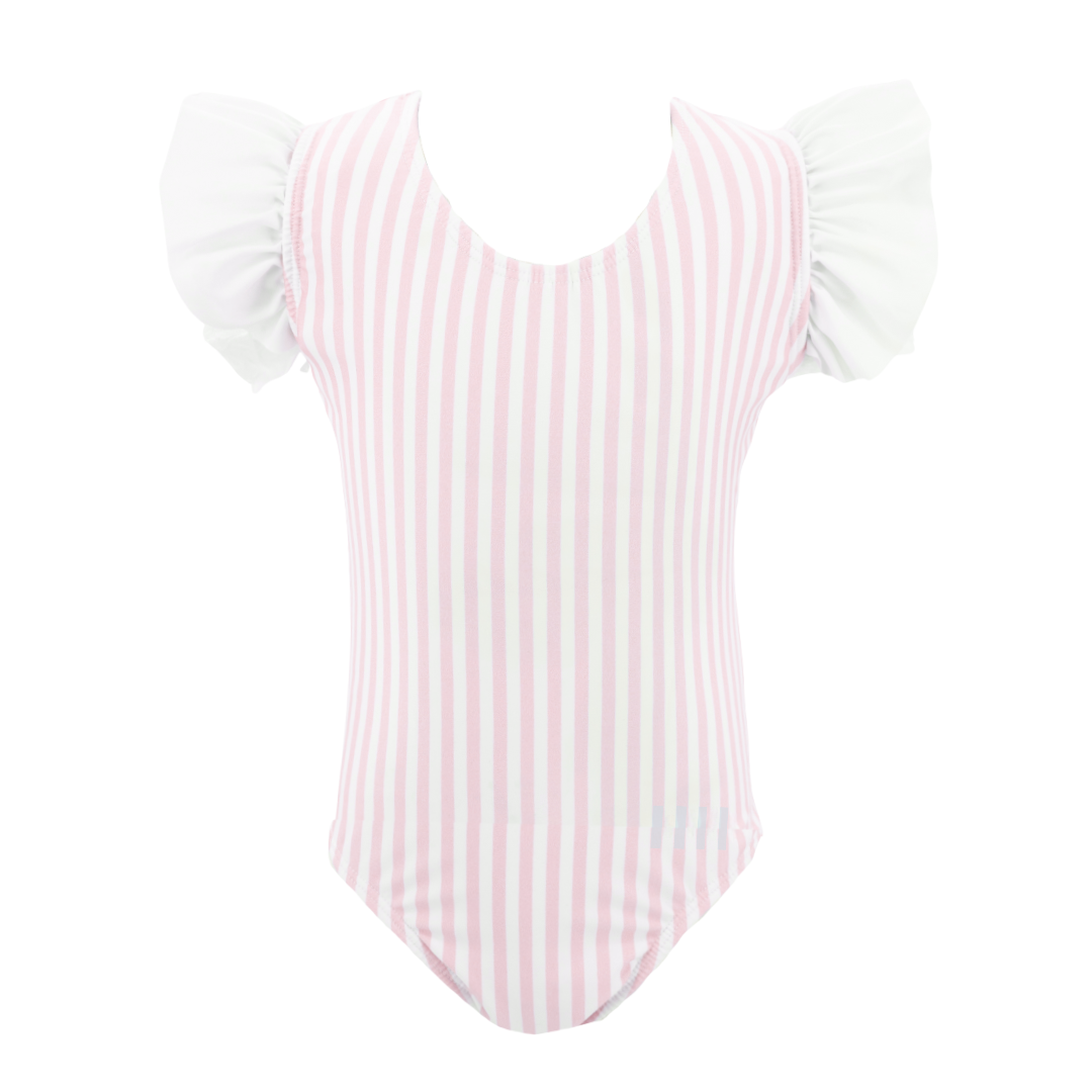 Kate Girl One Piece in Pink Stripes