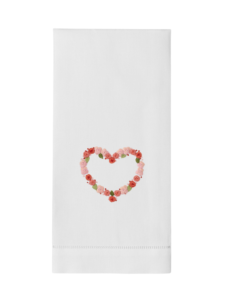 Flower Heart Hand Towel