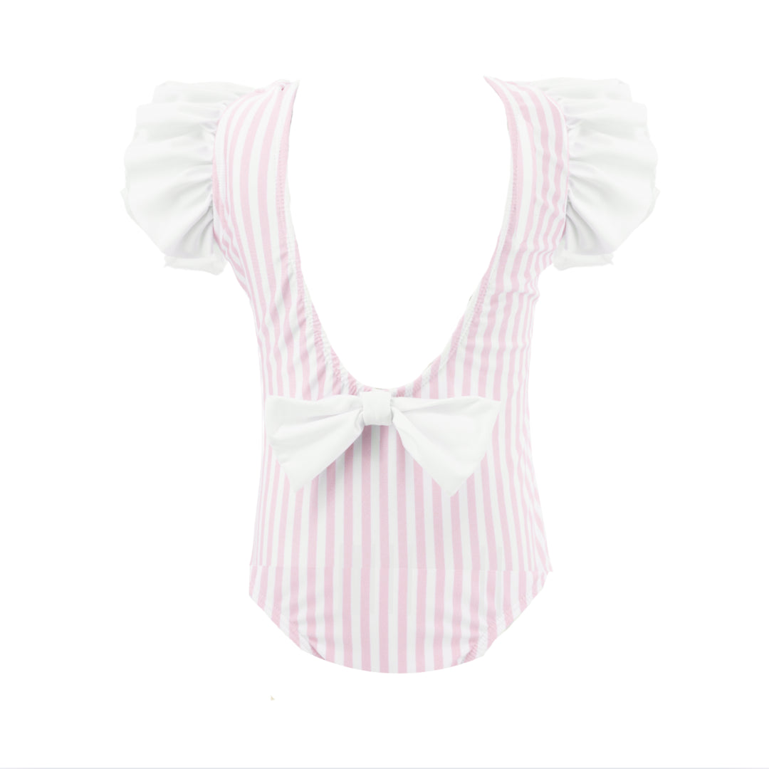 Kate Girl One Piece in Pink Stripes