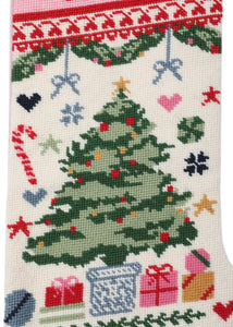 Velvet Cuff Christmas Tree Stocking
