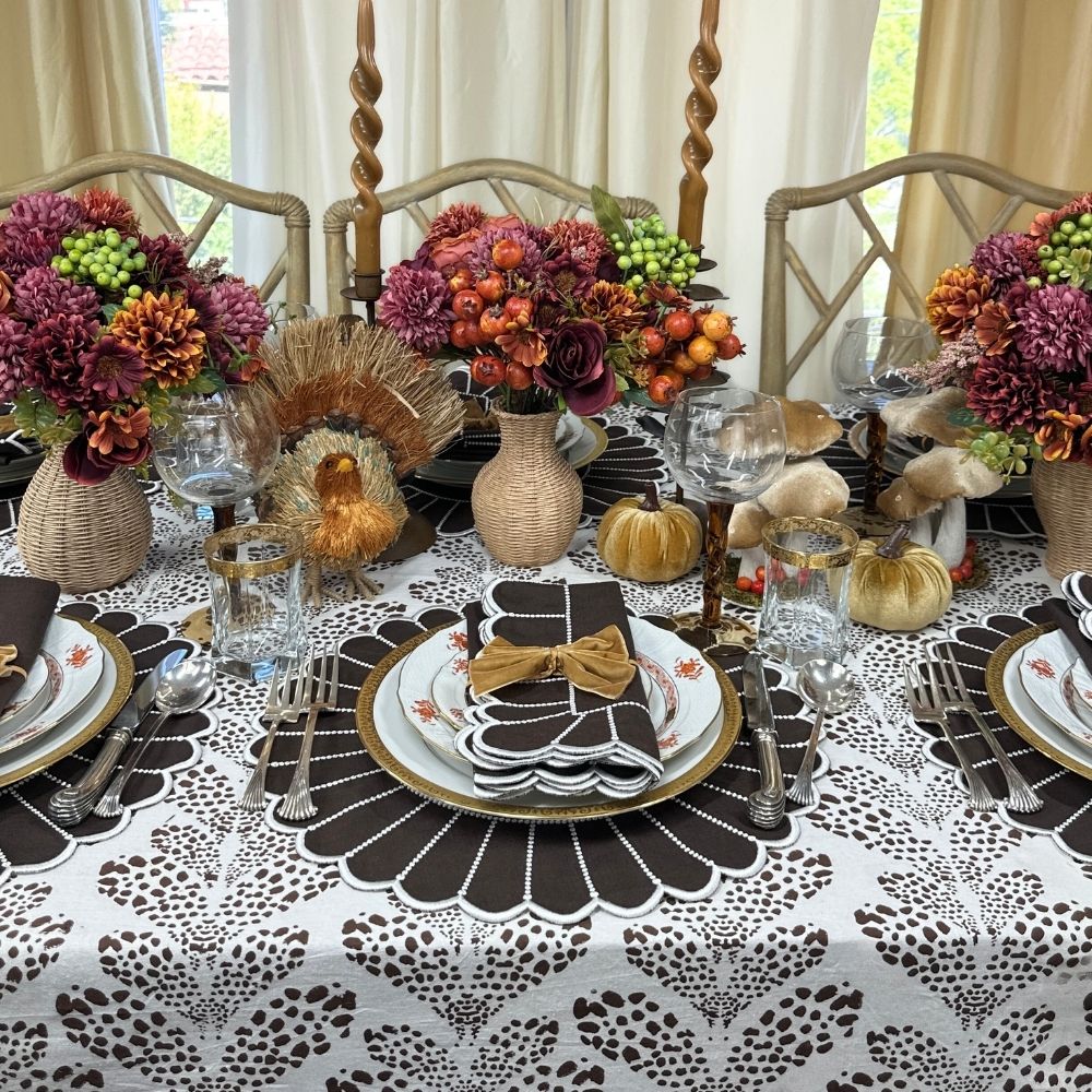 Studio Collection: Pippa Placemat in Cocoa & White, Set of 4