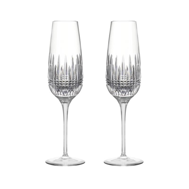 Lismore Diamond Essence Flute 10.5oz, Set of 2